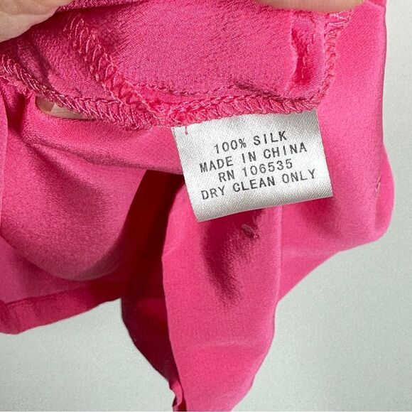 Madison Marcus One Shoulder Silk Pink Ruffle Mini Sequin Detailed Dress Size XS - Picture 9 of 9